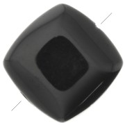 Cuenta cuadrada lisa 8 mm de piedra gema - Onyx noir x1|raw }}