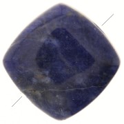 Cuenta cuadrada lisa 8 mm de piedra gema - Sodalite x1