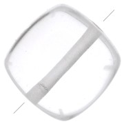 Cuenta cuadrada lisa 8 mm de piedra gema - Cristal de roche x1|raw }}