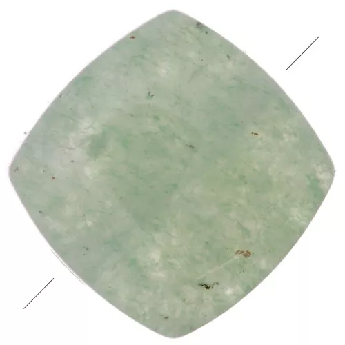 Cuenta cuadrada lisa 8 mm de piedra gema - Aventurine x1