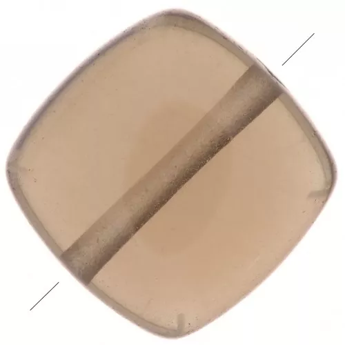 Cuenta cuadrada lisa 8 mm de piedra gema - Quartz fumé x1