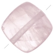 Cuenta cuadrada lisa 8 mm de piedra gema - Quartz rose x1
