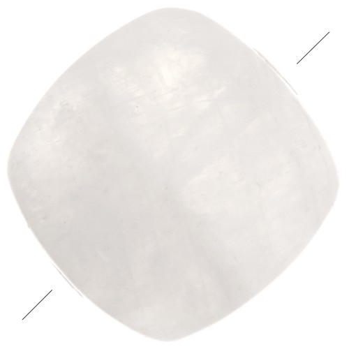 Cuenta cuadrada lisa 8 mm de piedra gema - Pierre de lune x1