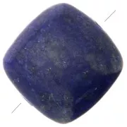 Cuenta cuadrada lisa 8 mm de piedra gema - Lapis lazuli x1