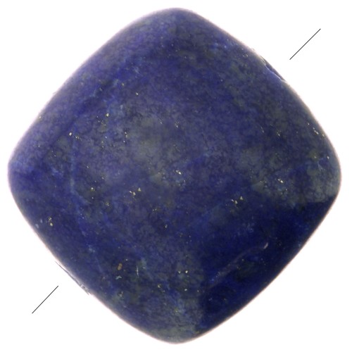 Cuenta cuadrada lisa 8 mm de piedra gema - Lapis lazuli x1