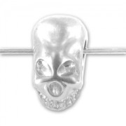 Calavera 12 mm plateado  x1