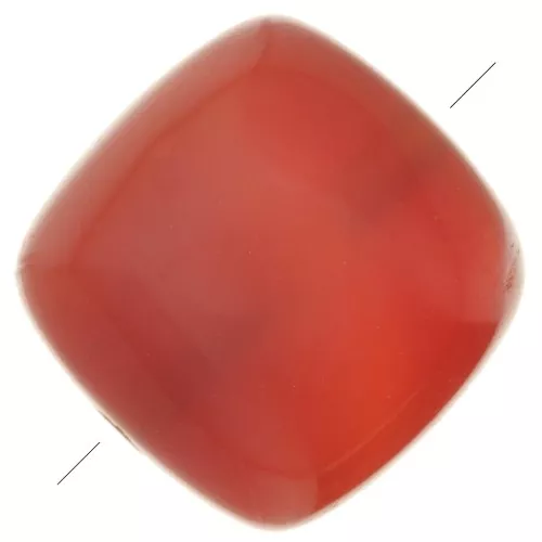 Cuenta cuadrada lisa 8 mm de piedra gema tintada - Onyx Rouge x1
