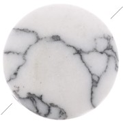 Cuenta redonda lisa 8 mm de piedra gema - Howlite x1|raw }}