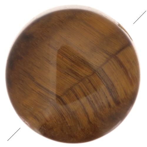 Cuenta redonda lisa 8 mm de piedra gema - Oeil de tigre x1