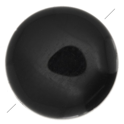 Cuenta redonda lisa 8 mm de piedra gema - Onyx noir x1