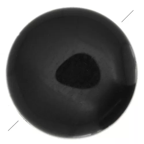 Cuenta redonda lisa 8 mm de piedra gema - Onyx noir x1