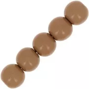 Redondas Polaris opaco 6 mm Marón claro x10