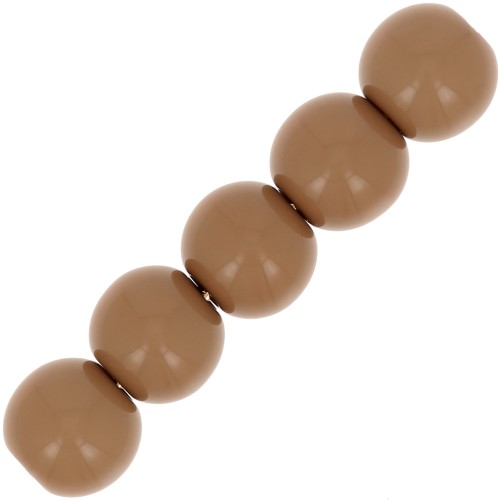 Redondas Polaris opaco 6 mm Marón claro x10