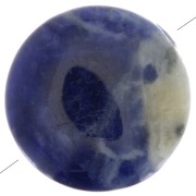 Cuenta redonda lisa 8 mm de piedra gema - Sodalite x1