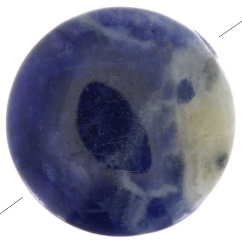 Cuenta redonda lisa 8 mm de piedra gema - Sodalite x1