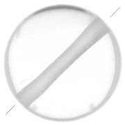 Cuenta redonda lisa 8 mm de piedra gema - Cristal de roche x1