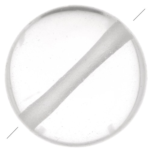 Cuenta redonda lisa 8 mm de piedra gema - Cristal de roche x1