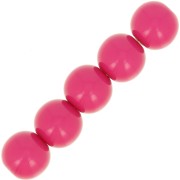 Cuentas de resina opaca 6 mm Fucsia x10