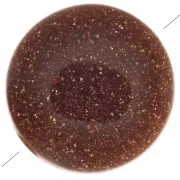 Cuenta redonda lisa 8 mm de Gold Stone - Imitación Pierre de soleil x1