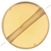 Cuenta redonda lisa 8 mm de imitación piedra gema - Hydro Citrine x1