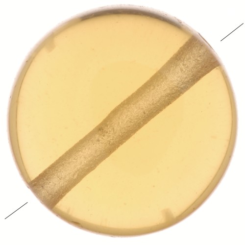 Cuenta redonda lisa 8 mm de imitación piedra gema - Hydro Citrine x1