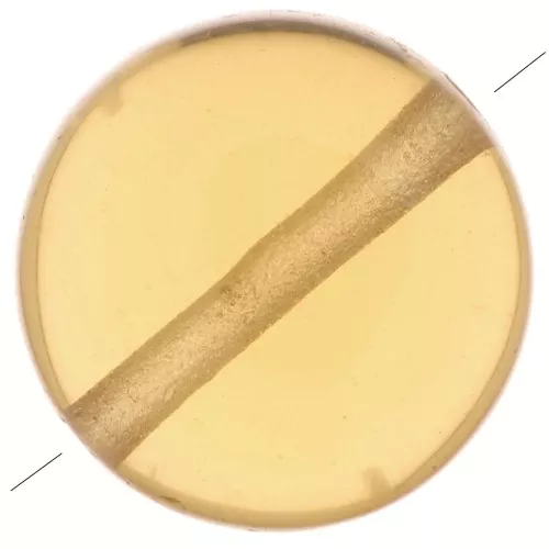 Cuenta redonda lisa 8 mm de imitación piedra gema - Hydro Citrine x1