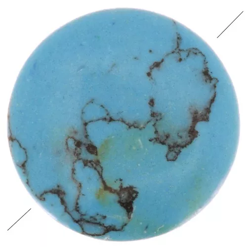 Cuenta redonda lisa 8 mm de imitación piedra gema - imitation Turquoise x1