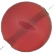 Cuenta redonda lisa 8 mm de imitación piedra gema tintada - Onyx Rouge x1