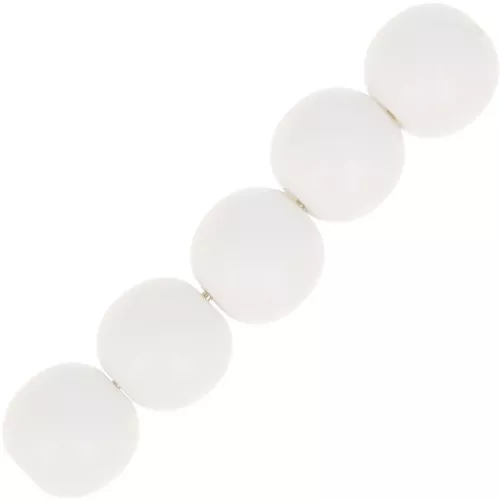 Redondas Polaris opaco 6 mm Blanco x10