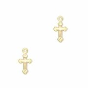 Dijes cruces 13 mm Gold filled x2