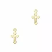 Dijes cruces 13 mm Gold filled x2