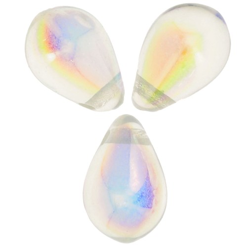 Gotas 6x9 mm Crystal AB x25