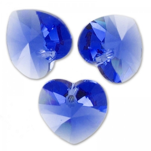 Corazones PureCrystal 6228 Sapphire 10,3x10 mm x6