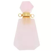 Colgante frasco de perfume piedra preciosa 37x20 mm Cuarzo Rosa Acero inoxidable oro x1