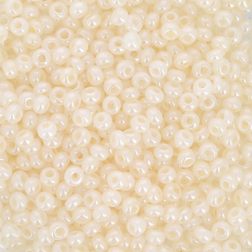 Cuentas de Rocalla Preciosa 11/0 de 2 mm - Crema nacarada x 20 g