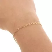 Cadena Rombo 2,75 mm - Dorada 3 micras x50cm