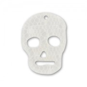 Colgante calavera 23 mm encaje blanco x1|raw }}