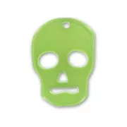Colgante calavera 23 mm Peridot x1