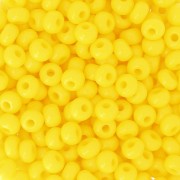 Cuentas de Rocalla Preciosa 6/0, 4 mm - Amarillo opaco, 20 g