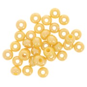 Cuentas de Rocalla Preciosa 6/0, 4 mm - Amarillo brillante, 20 g