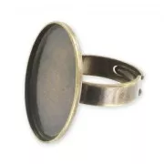 Anillo Engaste fondo plano 25x18 mm bronce x1