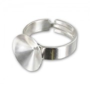Base anillo  para cabuchón PureCrystal 1122 14 mm rodiado x1|raw }}