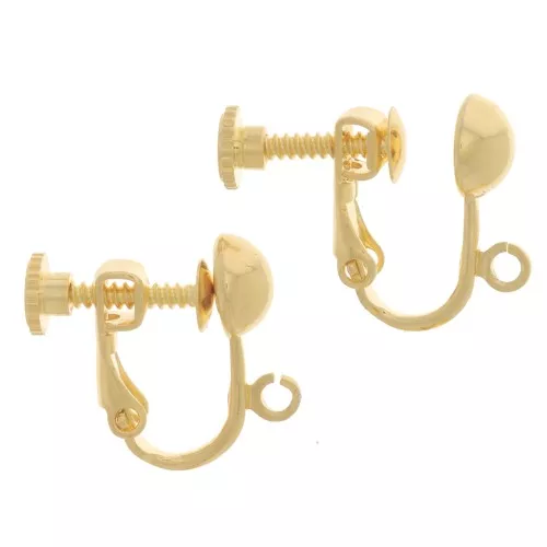 Pendientes de rosca con anilla Dorado con oro fino x2