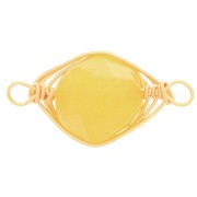 Entrepieza ovalada17x9 mm imitación gema Citrine - Doré x1|raw }}