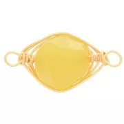 Entrepieza ovalada17x9 mm imitación gema Citrine - Doré x1