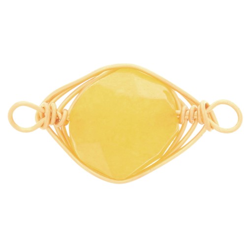 Entrepieza ovalada17x9 mm imitación gema Citrine - Doré x1