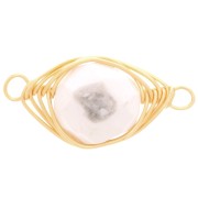 Entrepieza ovalada17x9 mm imitación gema howlite - Doré x1|raw }}