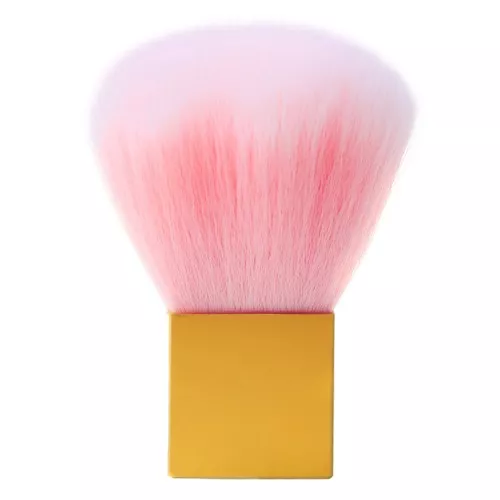 Brocha grande para colorete - maquillaje - para decorar 81x30 mm - mango cuadrado - Oro x1