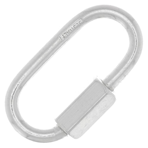 Cierre ovalado para apretar 18x9 mm - de Plata x1