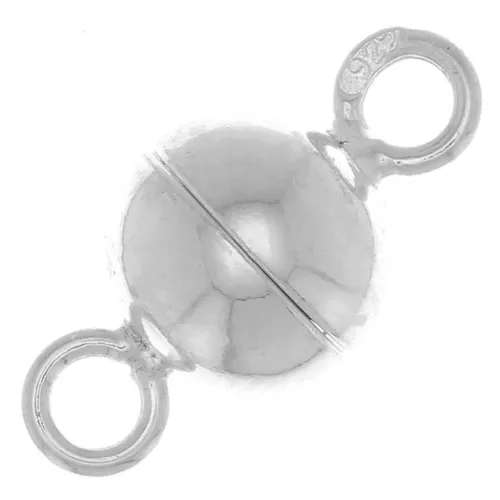 Cierre bola magnético 6 mm Plata 925 x1